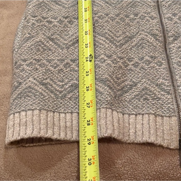 J.Jill Grey Jacquard Zip-Front Cardigan size small - Picture 9 of 11